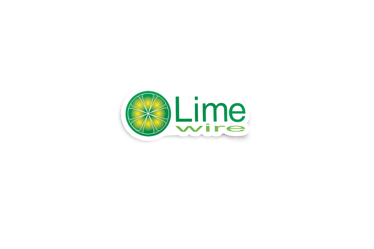 limewireold-sticker-1pk Limewire Classic Logo Glossy Sticker - Image 1