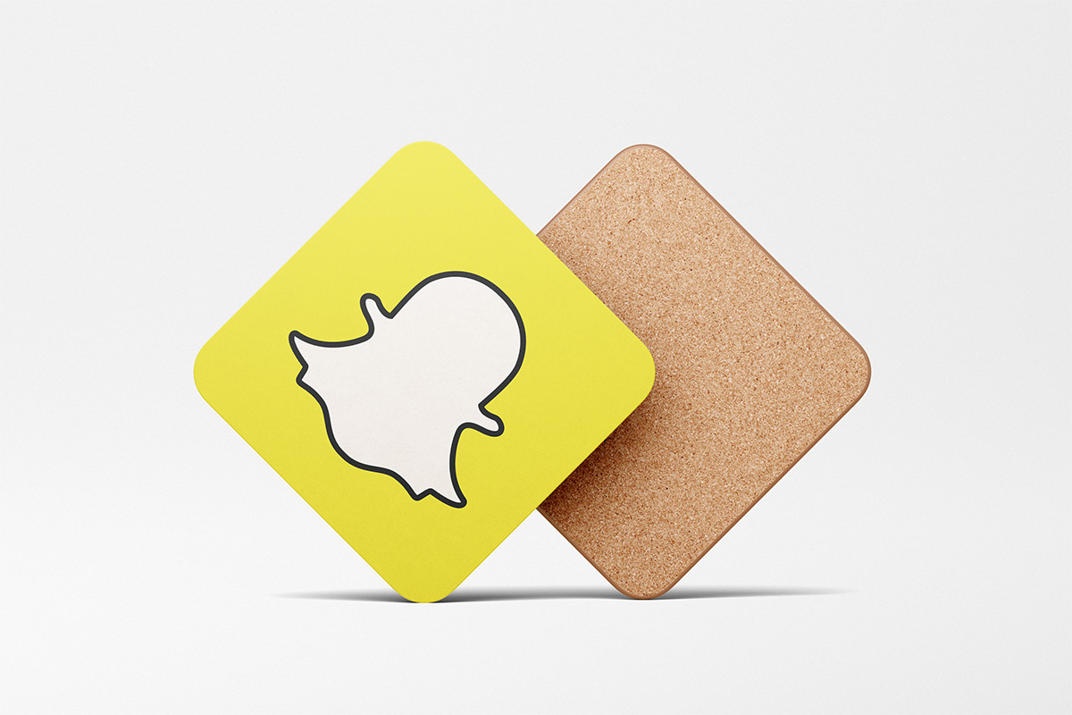 snapchat-square-coaster Snapchat Coaster - Image 1