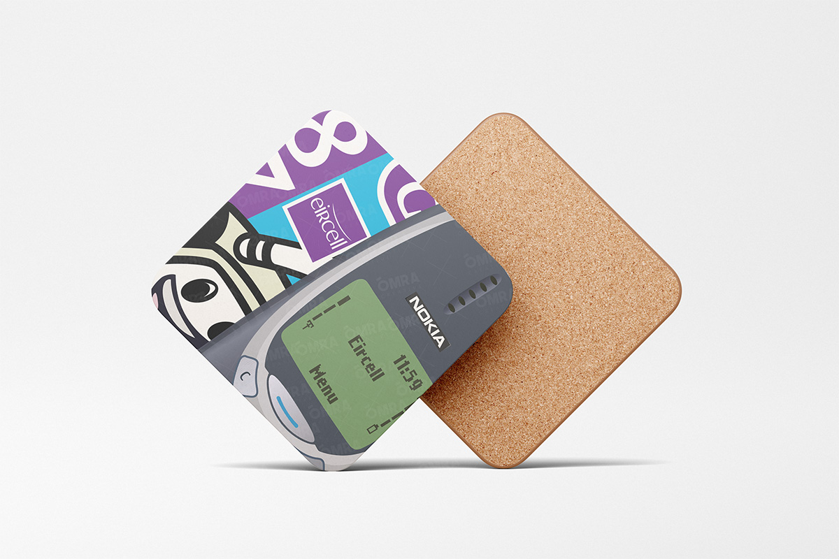 eircell-rtg-3310-square-coaster Eircell Ready To Go Nokia 3310 Coaster - Image 1