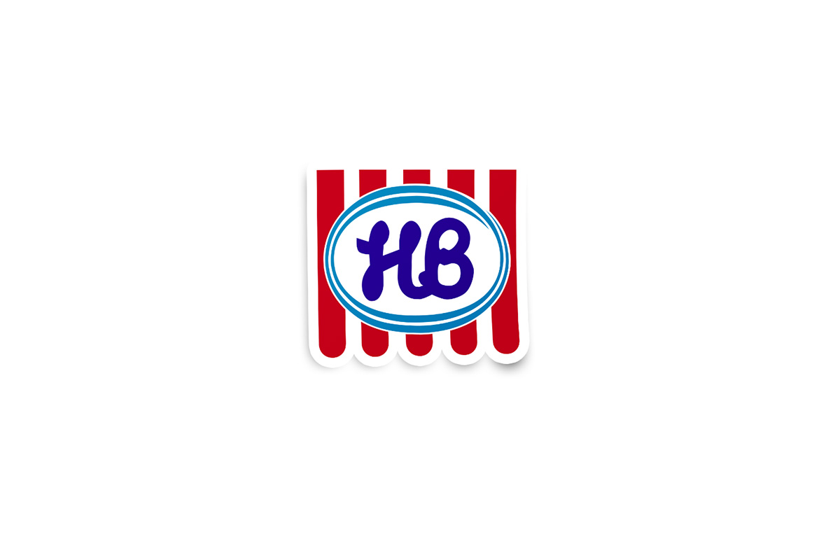 hb-sticker-1pk HB Ice Cream Retro Glossy Sticker - Image 1