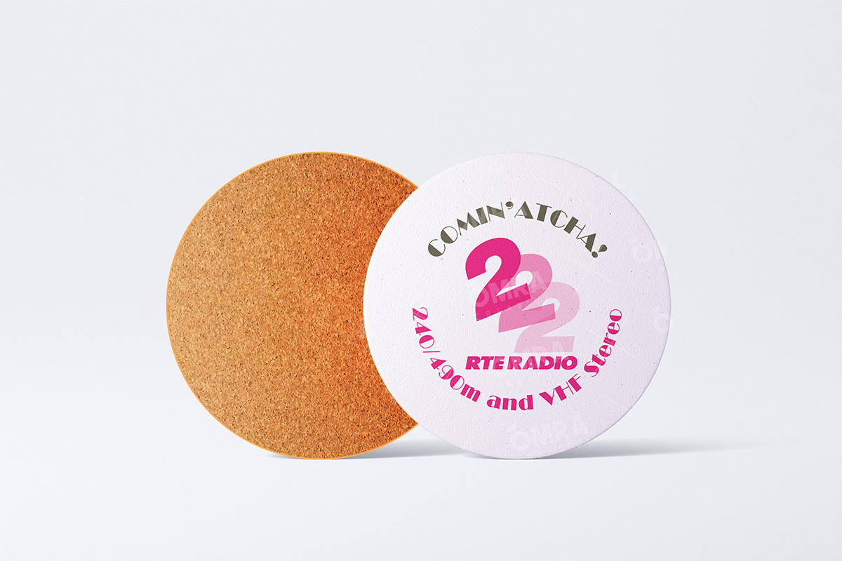 radio2-round-coaster RTE Radio 2 Retro Round Coaster - Image 1